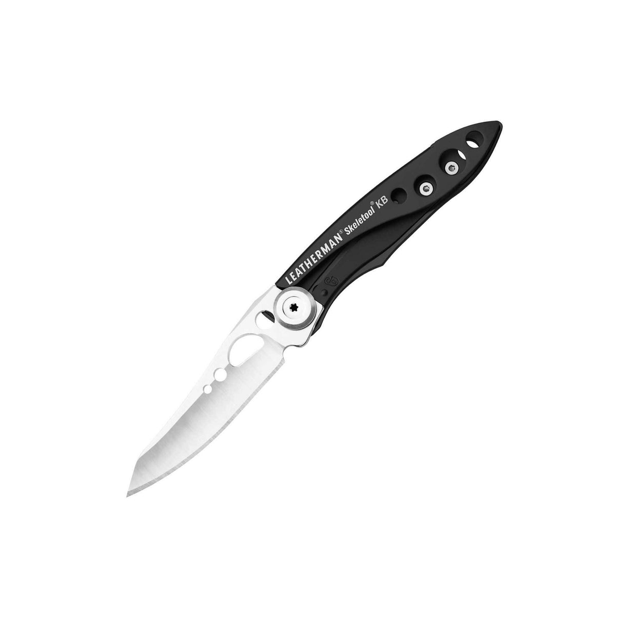 Translation missing: en.Black Skeletool® KB in an open front position