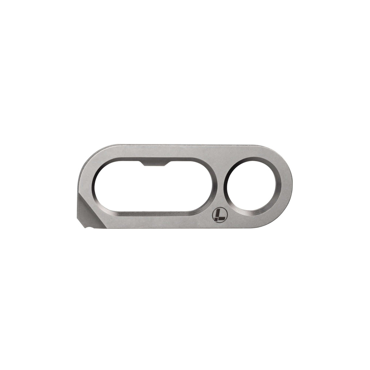 Translation missing: en.Leatherman OPNR from the front showing the milled details that are the function of the tool