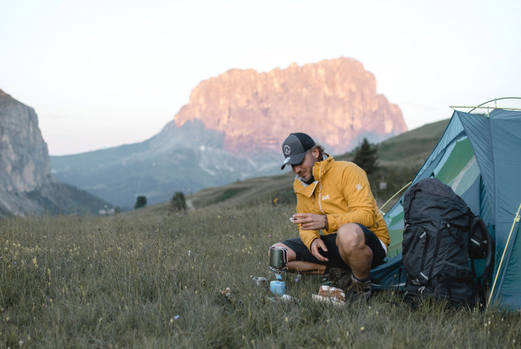 Signal hammer being used on tent steak