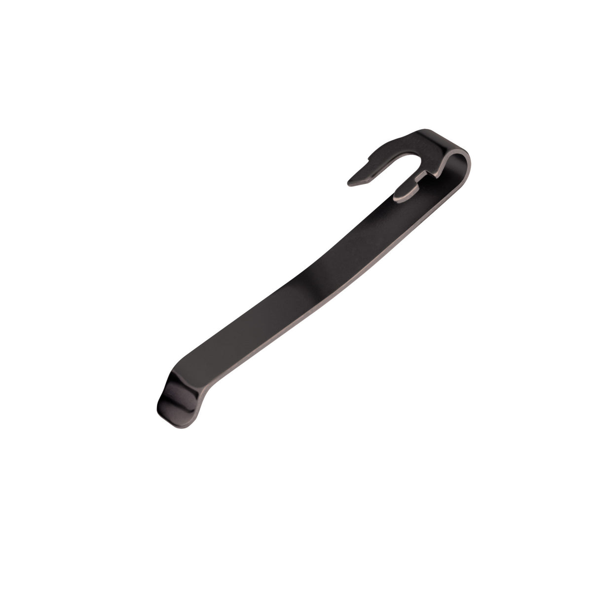 Translation missing: fr.Back-side of the Black Leatherman Quick-Release Pocket Clip showing the connecting mechanism