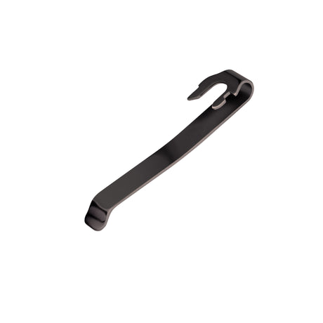 Translation missing: fr.Back-side of the Black Leatherman Quick-Release Pocket Clip showing the connecting mechanism