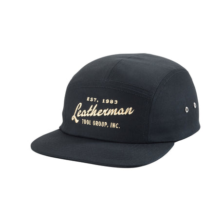 Translation missing: fr.Leatherman vintage 5-panel hat with showcasing &#39;Leatherman&#39; in cursive font. Established 1983