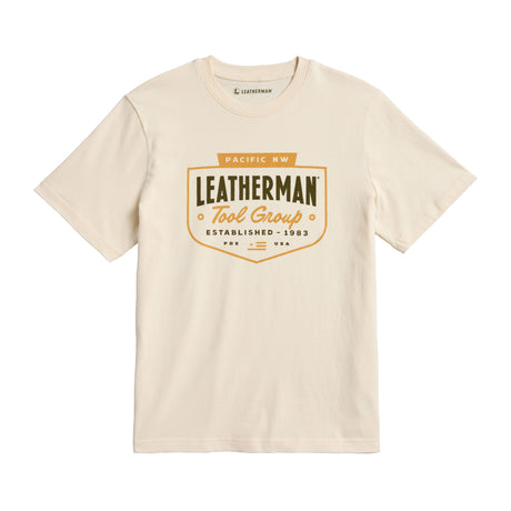 Translation missing: fr.Front of the Leatherman natural gold Pacific Northwest tee