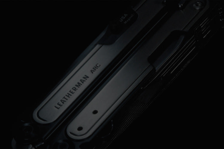 Leatherman arc with a black background