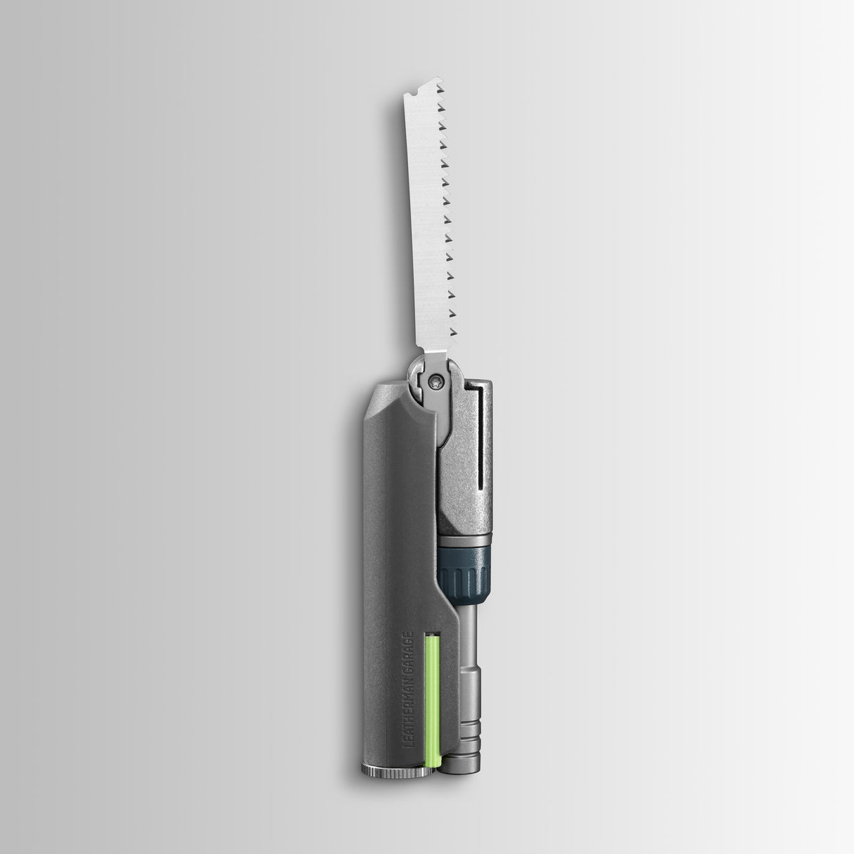 Translation missing: en.Batch #009: Adapter multitool with extended serrated saw blade in a compact, vertical configuration