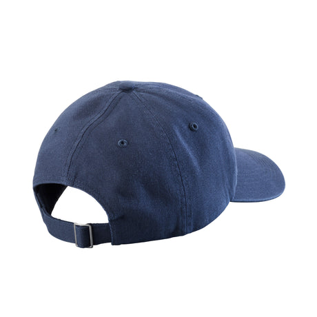 Translation missing: fr.Back of the navy Leatherman Dad Hat showing off the metal buckle clasp