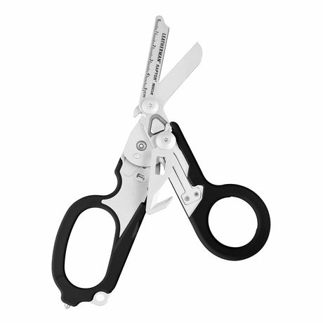 Translation missing: fr.Open Black Leatherman Raptor Rescue trauma shears with premium scissors and various tools