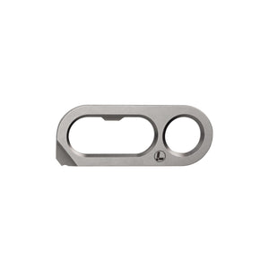 Translation missing: en.Leatherman OPNR from the front showing the milled details that are the function of the tool