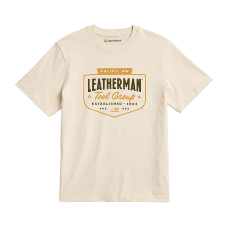 Translation missing: fr.Front of the Leatherman natural gold Pacific Northwest tee