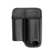 Translation missing: en.Black premium leather multitool sheath with two compartments and LEATHERMAN logo embossed on the front