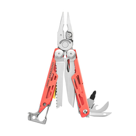 Translation missing: fr.Guava Leatherman Signal® multi-tool showcasing pliers, blades, and other essential features for outdoor adventures