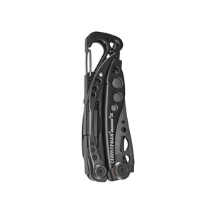 Translation missing: en.Onyx Leatherman Skeletool® CX multitool folded closed with carabiner clip and cutout handle design