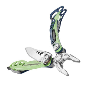 Translation missing: en.Verdant Leatherman Skeletool® CX beauty image showing the various tools and features
