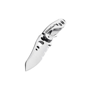 Translation missing: en.Stainless Steel Skeletool® KBx folding knife with partially serrated blade and cutout handle