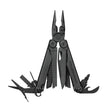 Translation missing: fr.Black Leatherman Wave® Plus multi-tool with pliers, blades, and multiple tools displayed in an open position